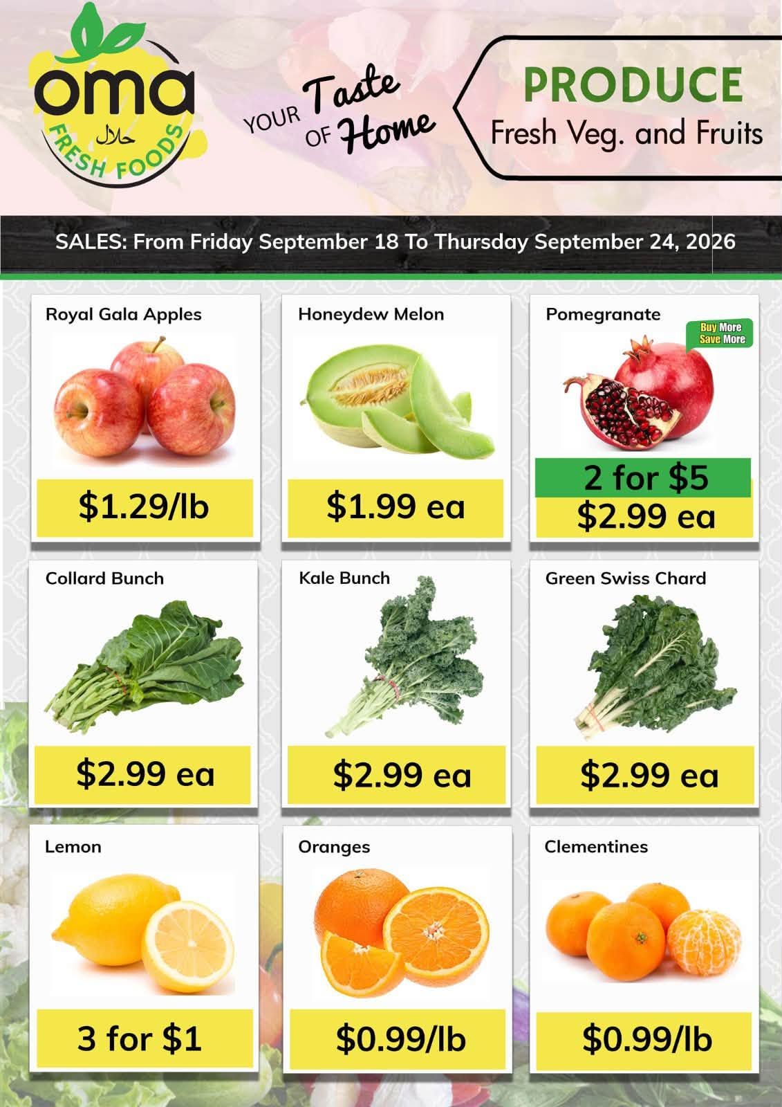 Oma Fresh Foods Flyer September 18 to 24