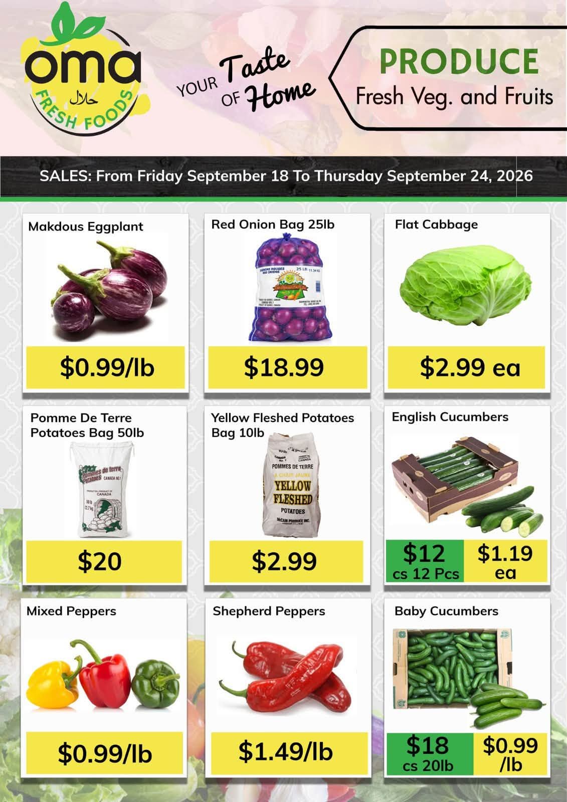 Oma Fresh Foods Flyer September 18 to 24