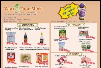 Wan 2 Food Mart Flyer September 18 to 24