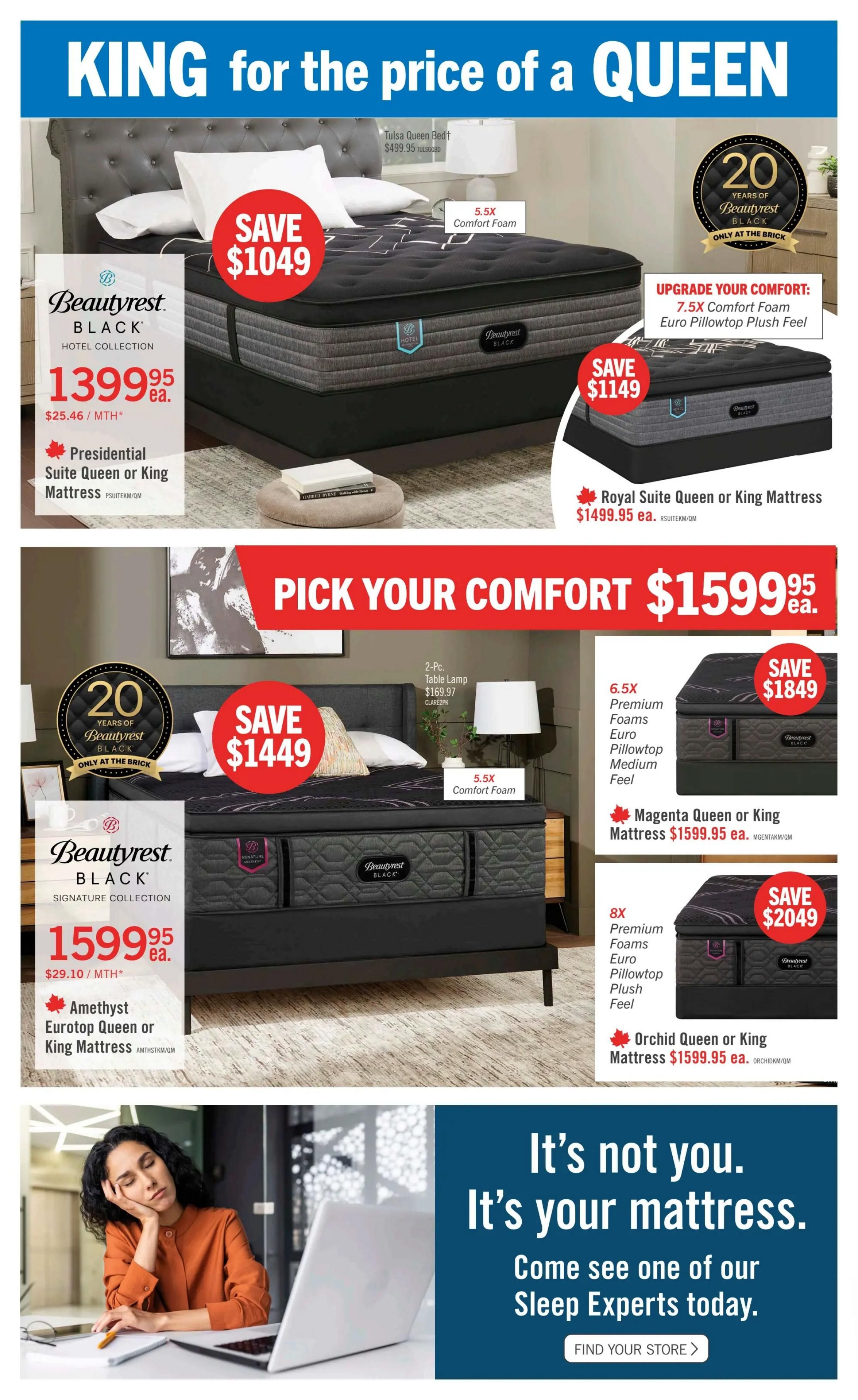 The Brick Mattress Store Flyer September 18 to 24