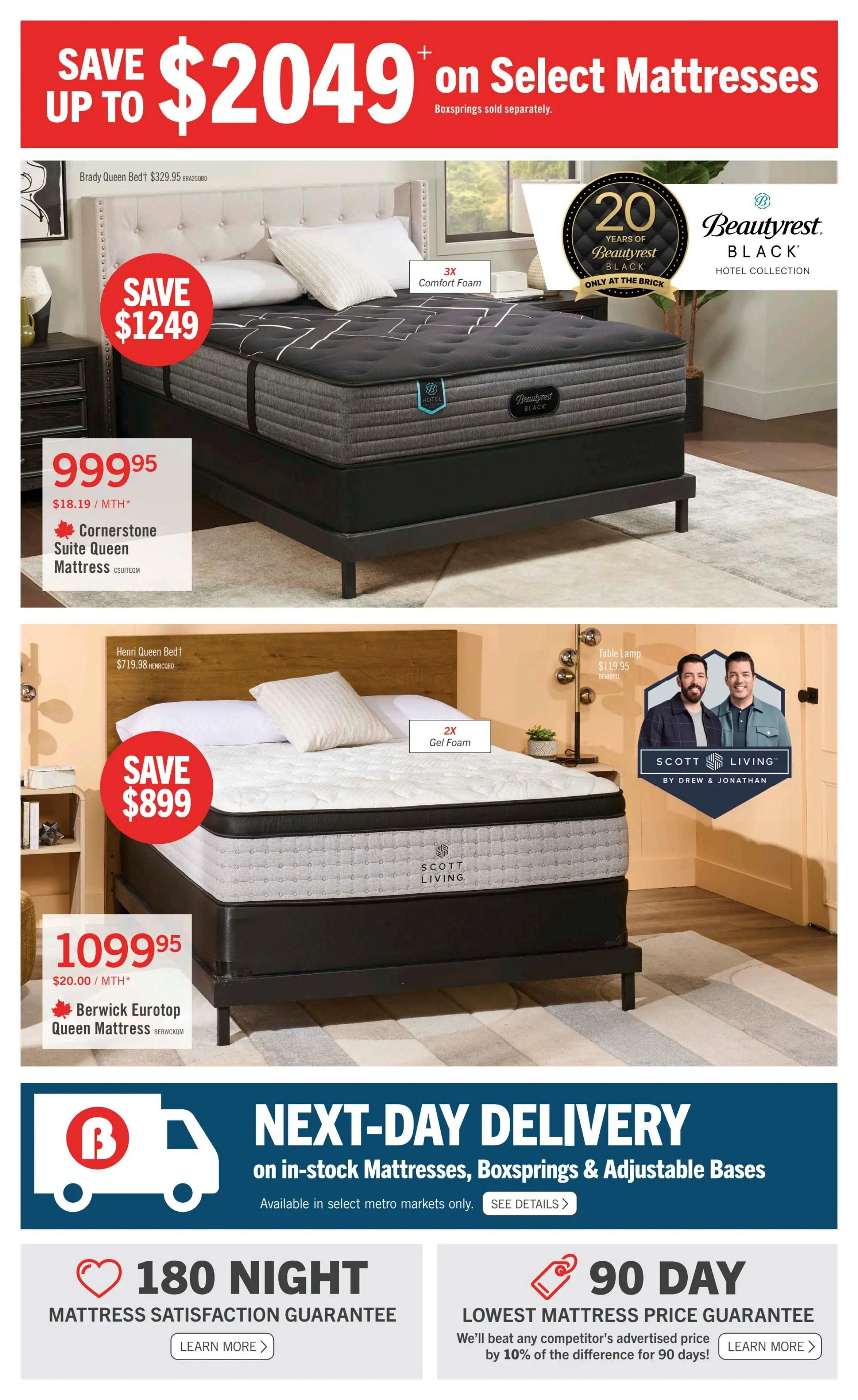 The Brick Mattress Store Flyer September 18 to 24