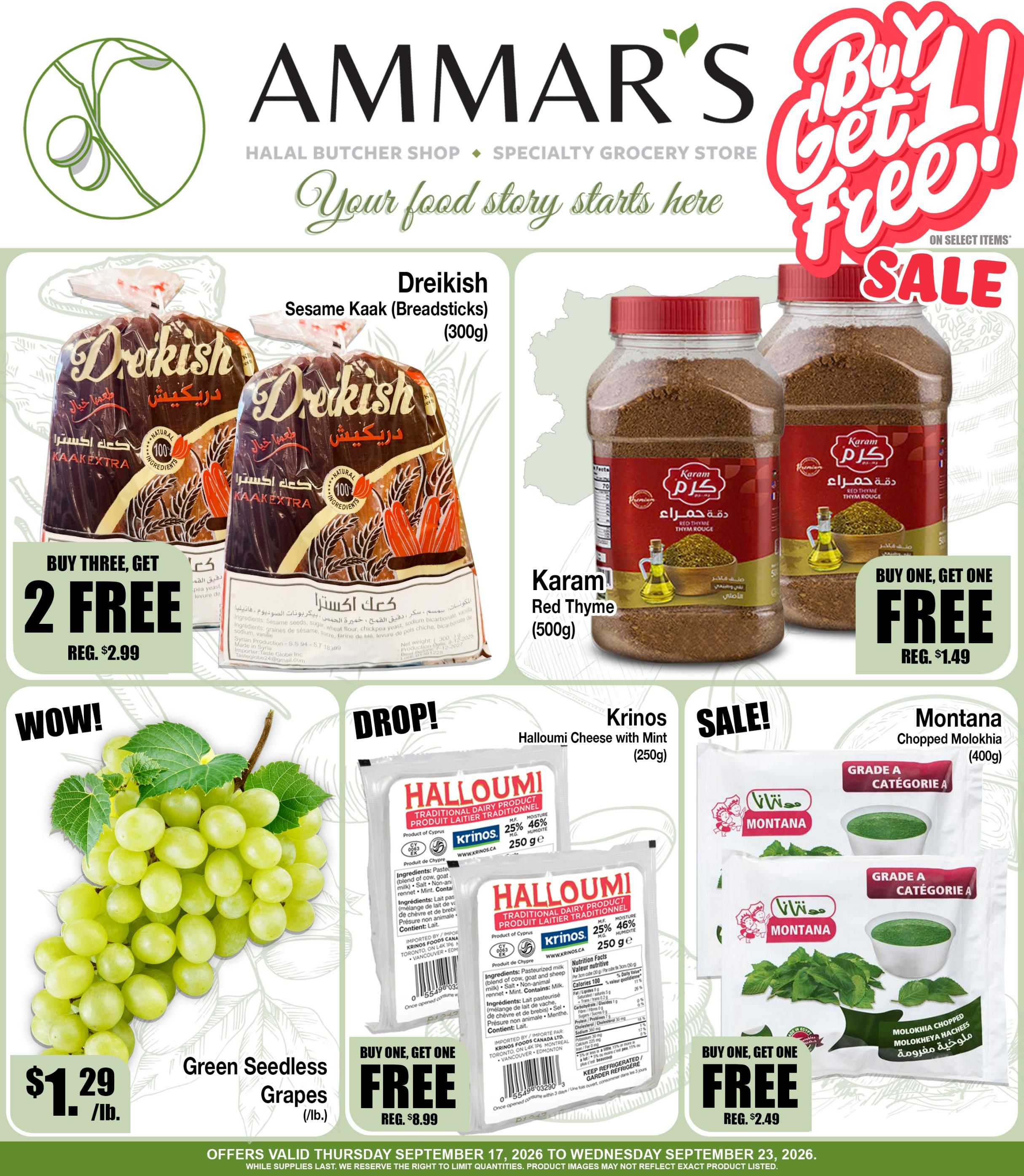 Ammar's Halal Meats Flyer September 17 to 23