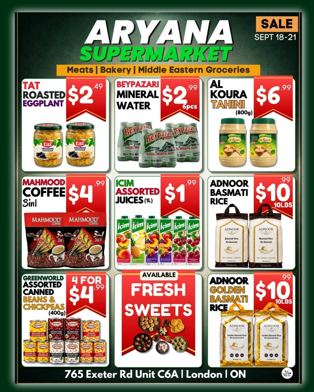 Aryana Supermarket (London) Flyer September 18 to 21