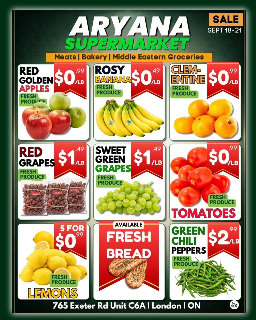 Aryana Supermarket (London) Flyer September 18 to 21