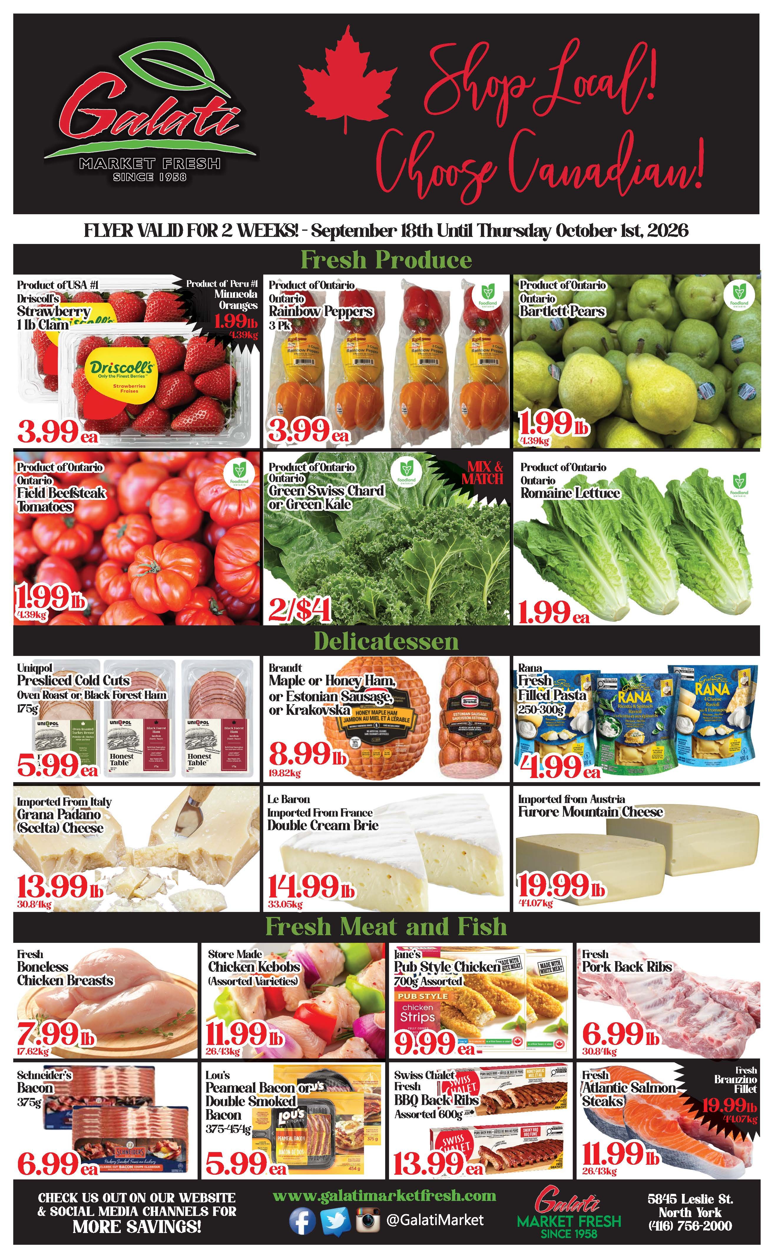Galati Market Fresh Flyer September 18 to October 1