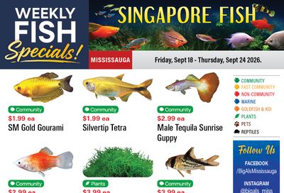 Big Al's (Mississauga) Weekly Specials September 18 to 24