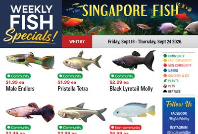 Big Al's (Whitby) Weekly Specials September 18 to 24