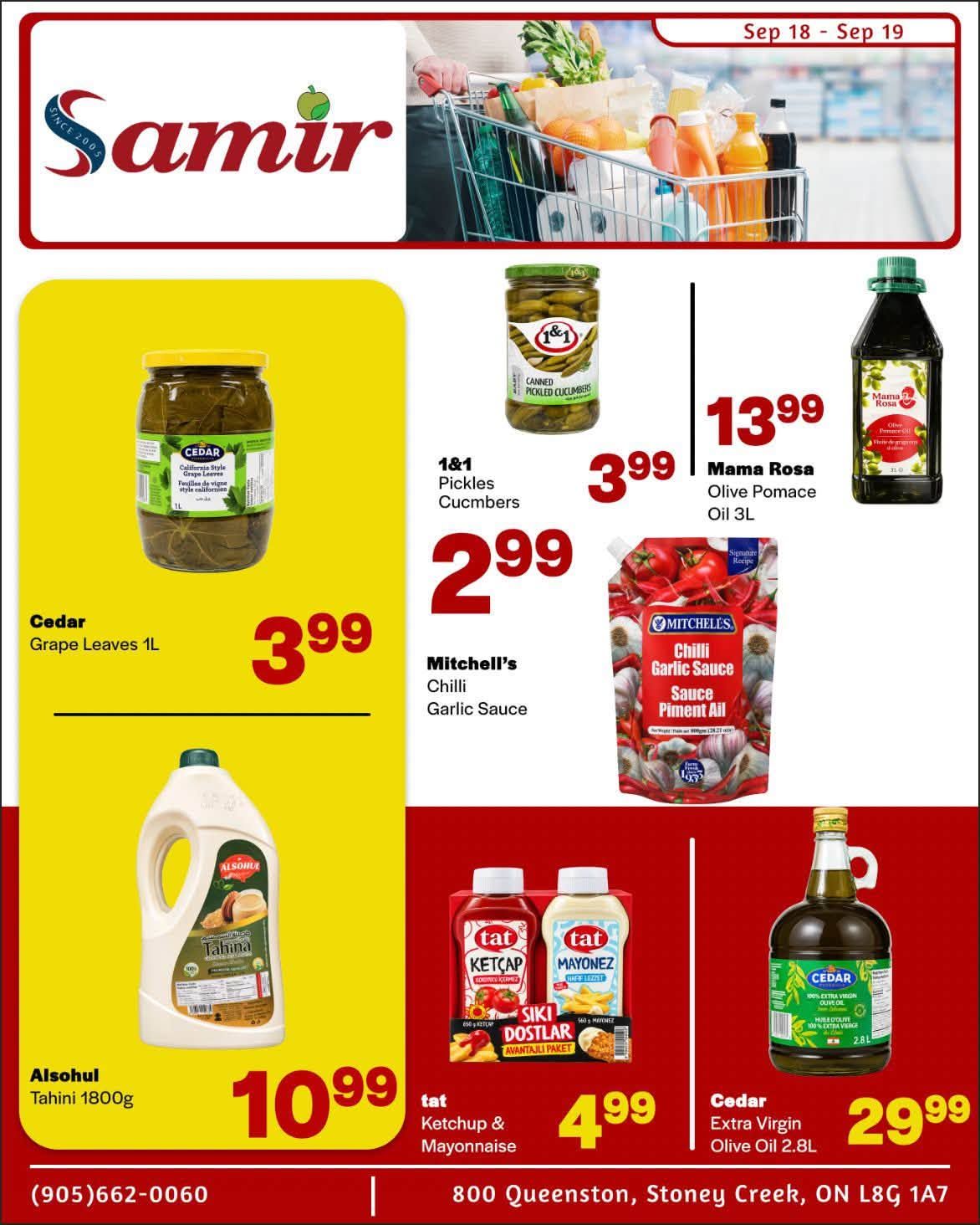 Samir Supermarket (Hamilton) Flyer September 18 to 20