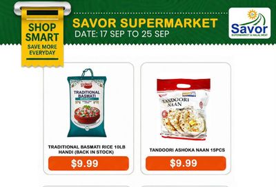 Savor Supermarket Flyer September 17 to 25