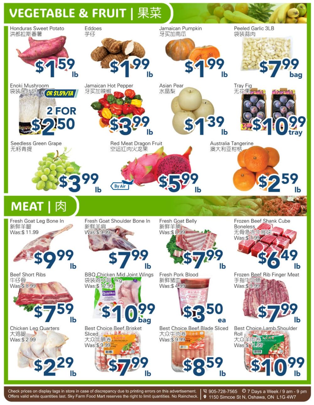SkyFarm Food Mart Flyer September 18 to 24