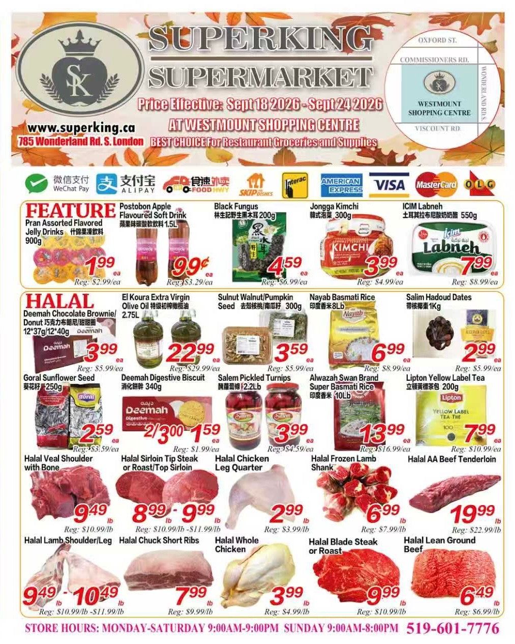 Superking Supermarket (London) Flyer September 18 to 24
