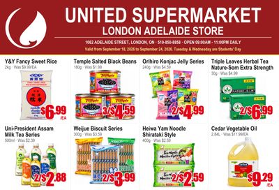 United Supermarket (London) Flyer September 18 to 24