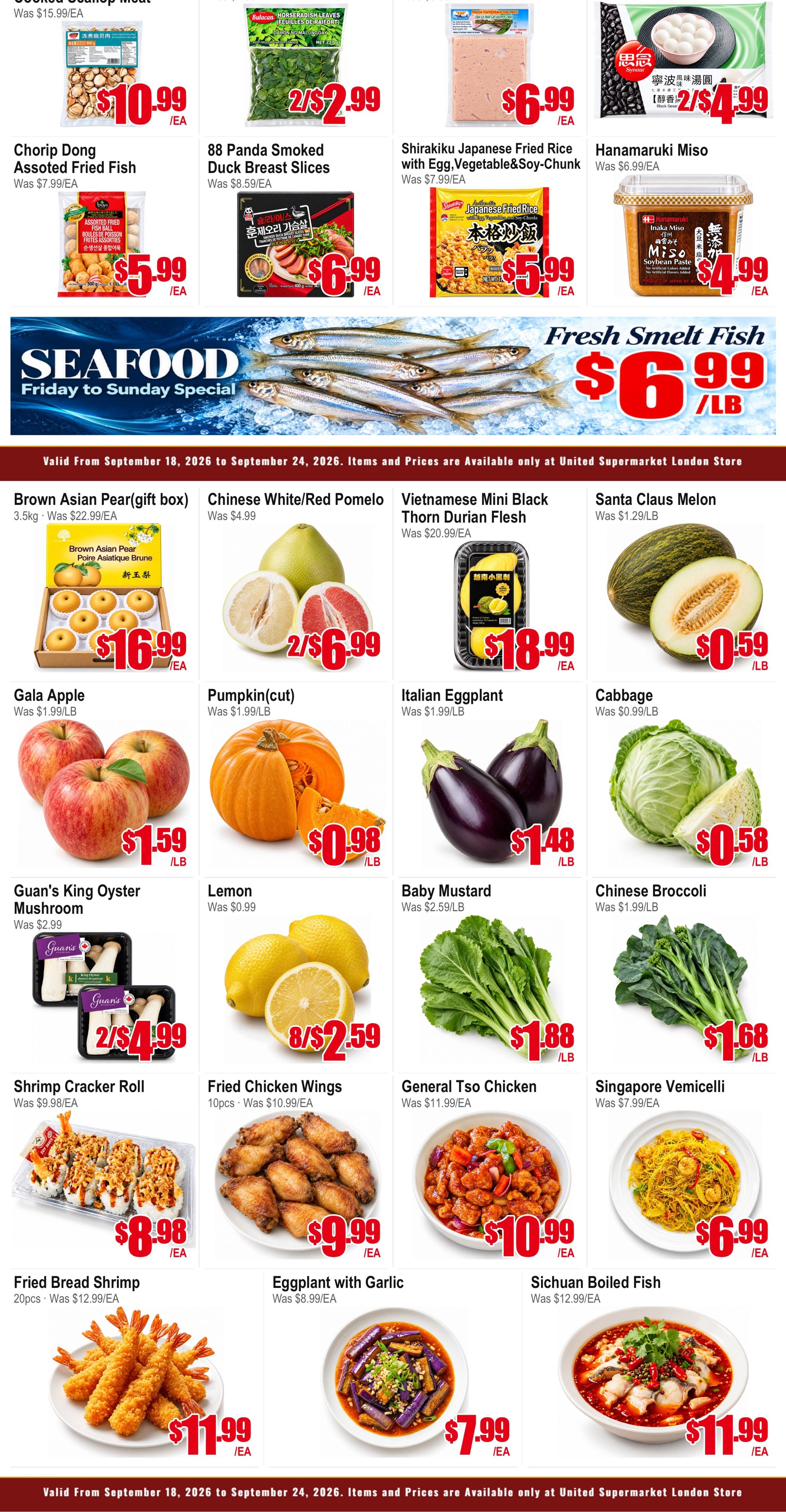 United Supermarket (London) Flyer September 18 to 24