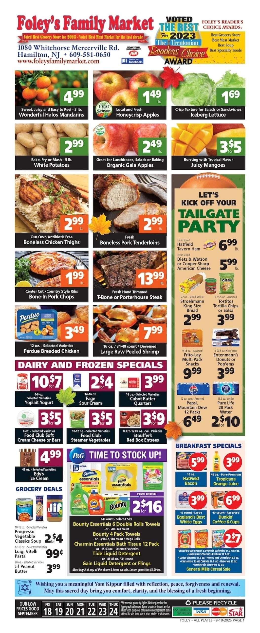 Foley's Family Market IGA Weekly Ad September 18 - 24, 2026