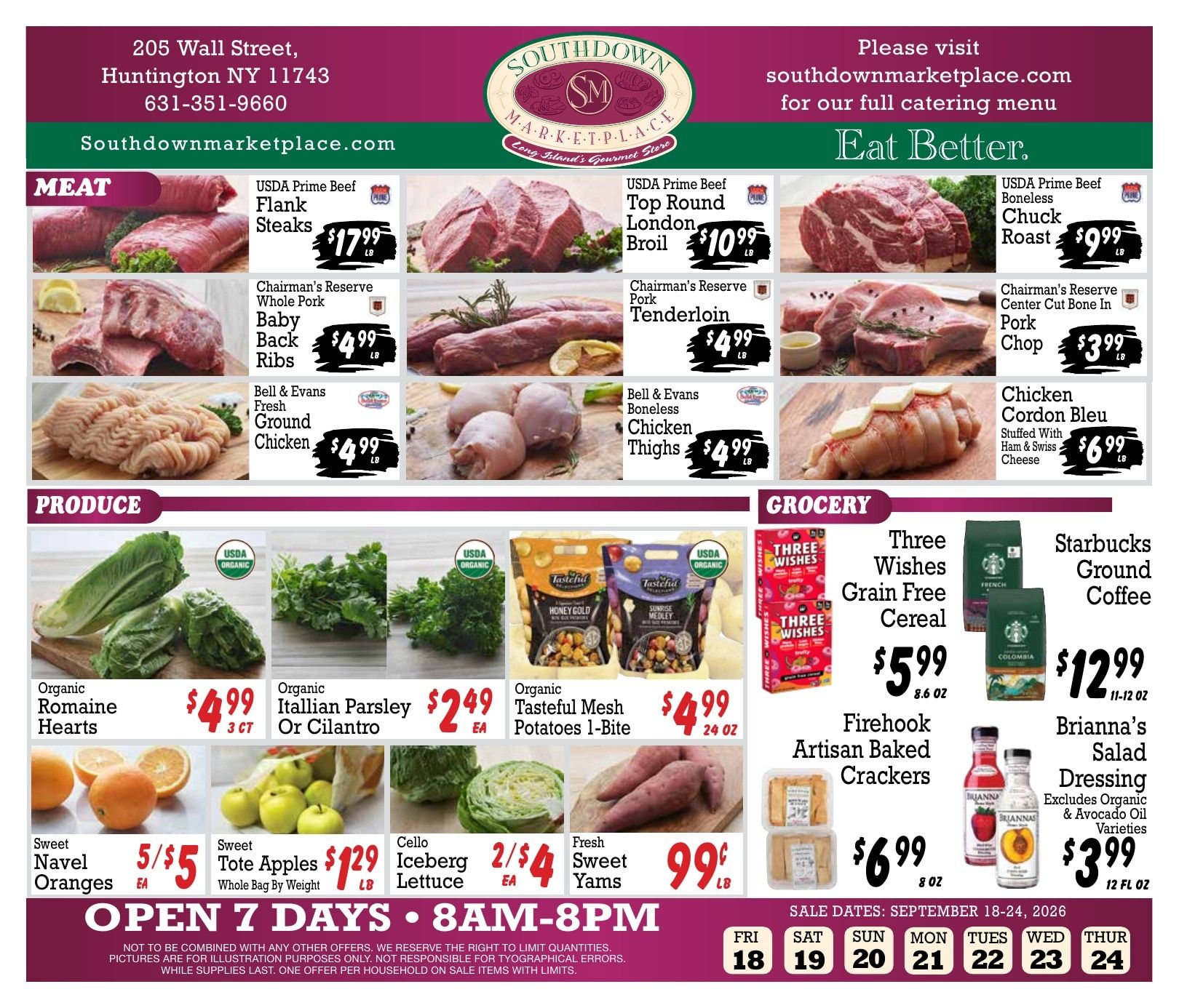 Southdown Marketplace (Huntington, NY) Weekly Ad September 18 - 24, 2026