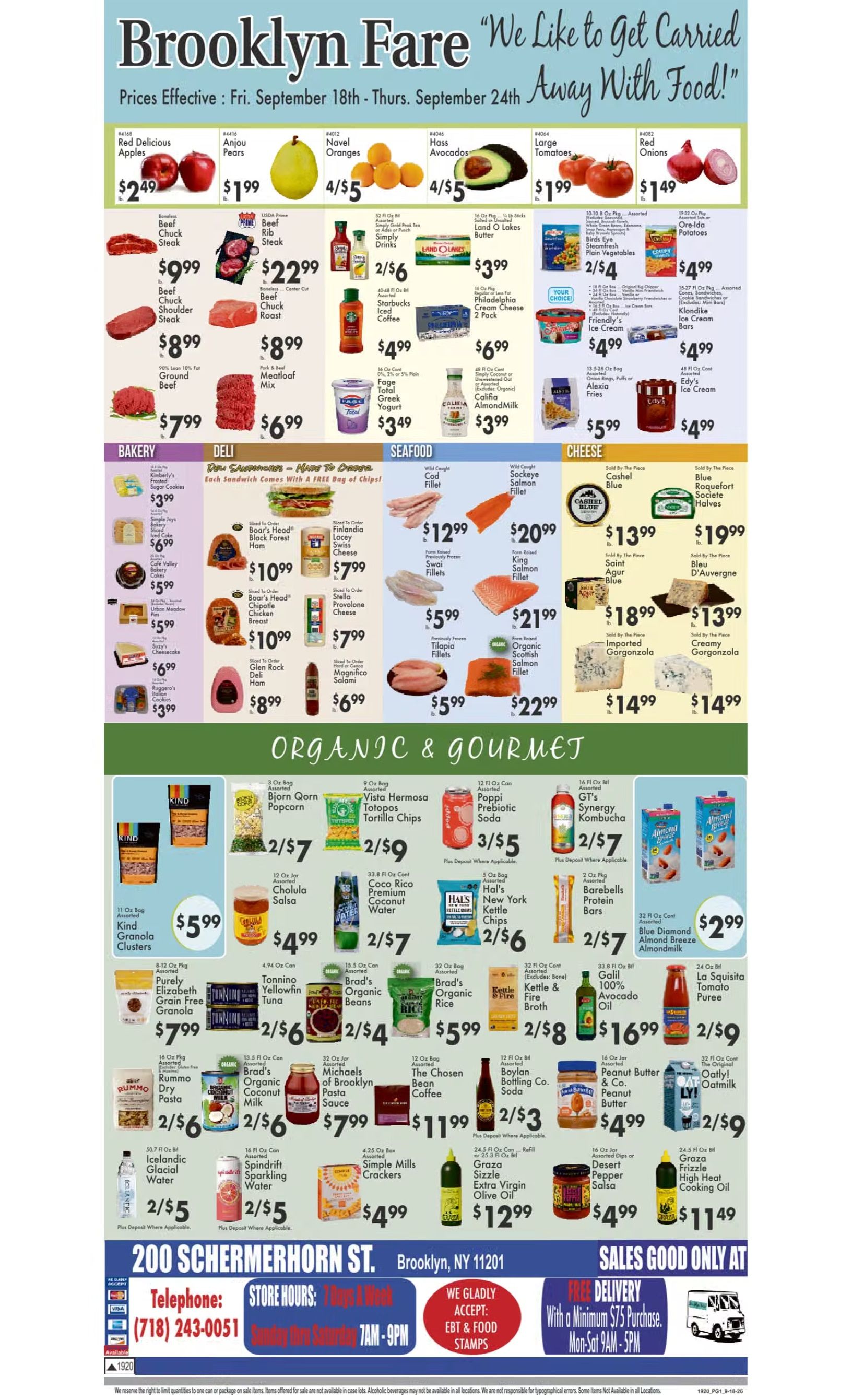 Brooklyn Fare Weekly Ad September 18 - 24, 2026