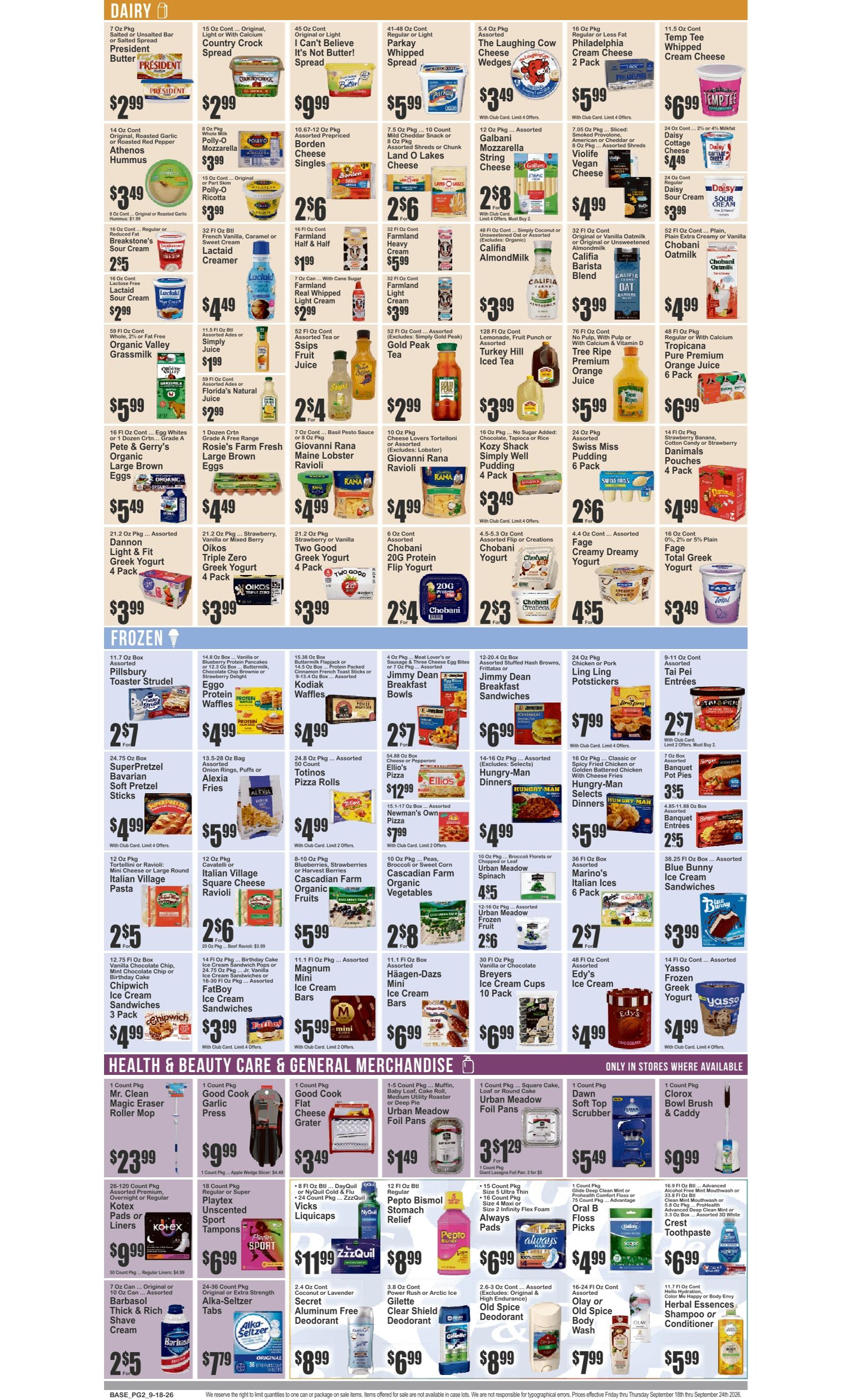 SuperFresh Supermarkets (Newark, NJ) SuperFresh Weekly Ad September 18 - 24, 2026