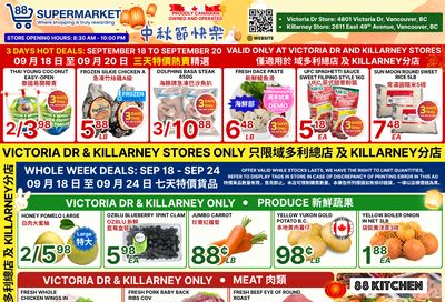88 Supermarket Flyer September 18 to 24