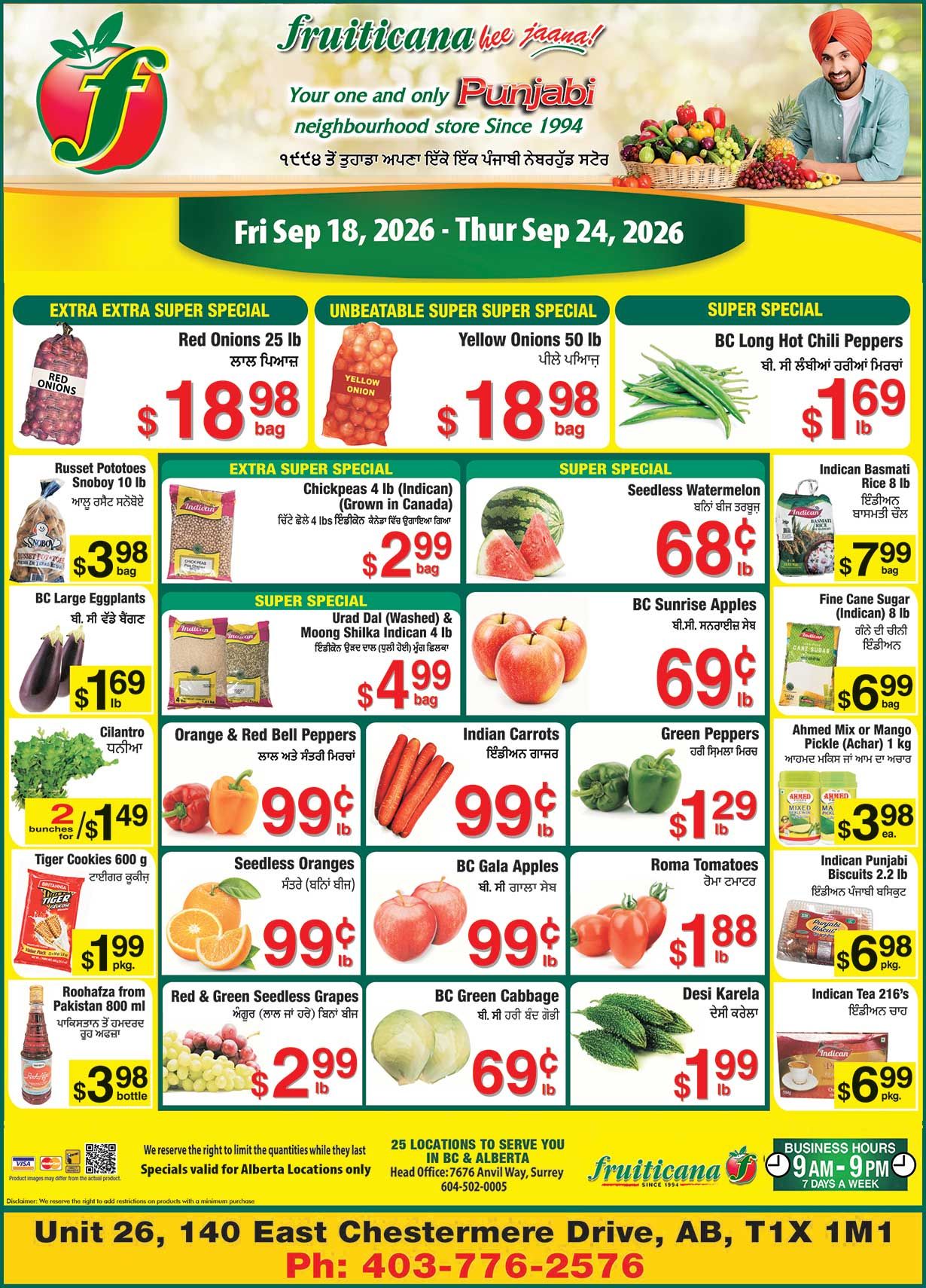 Fruiticana (Chestermere) Flyer September 18 to 24