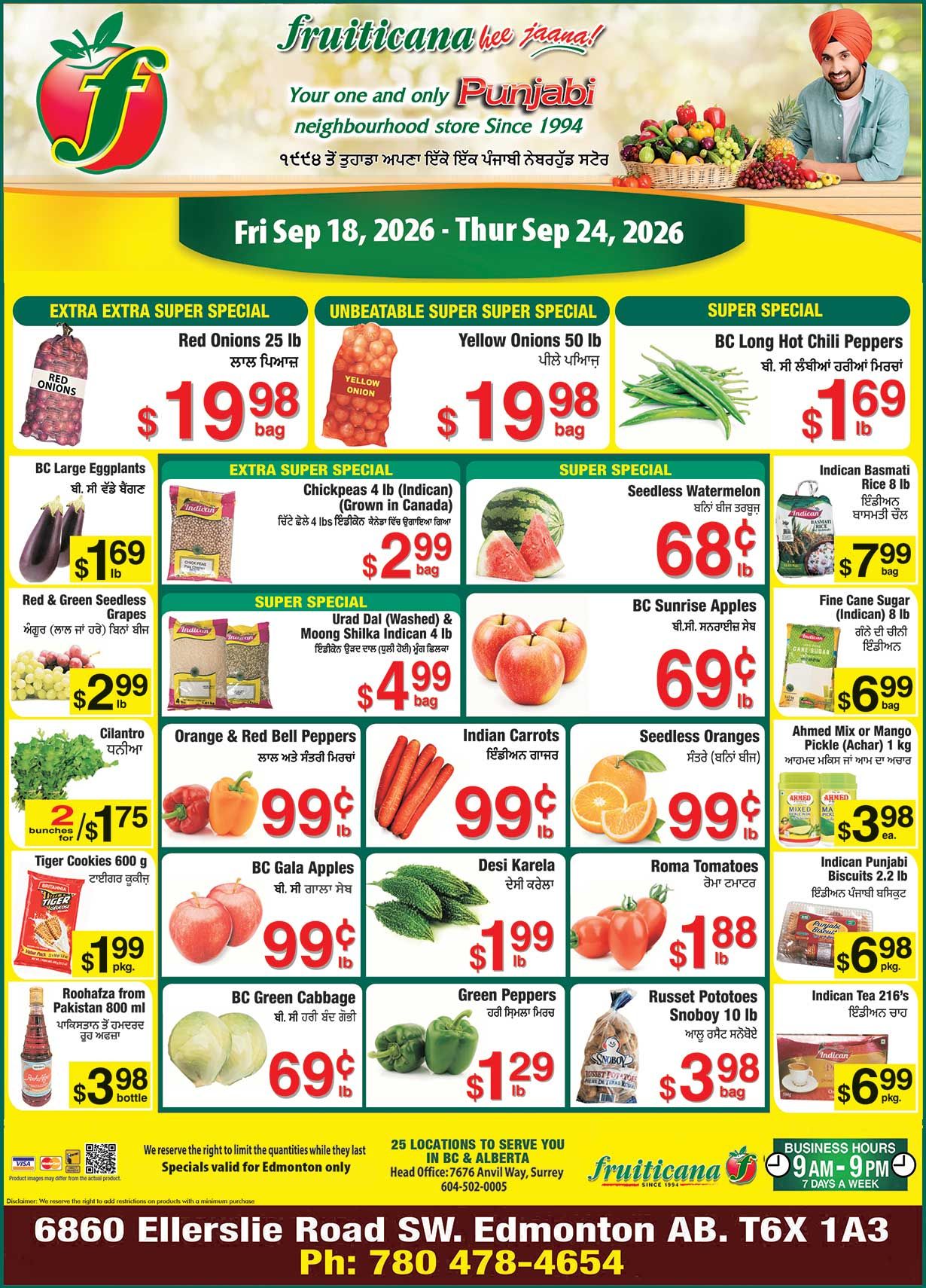 Fruiticana (Edmonton) Flyer September 18 to 24
