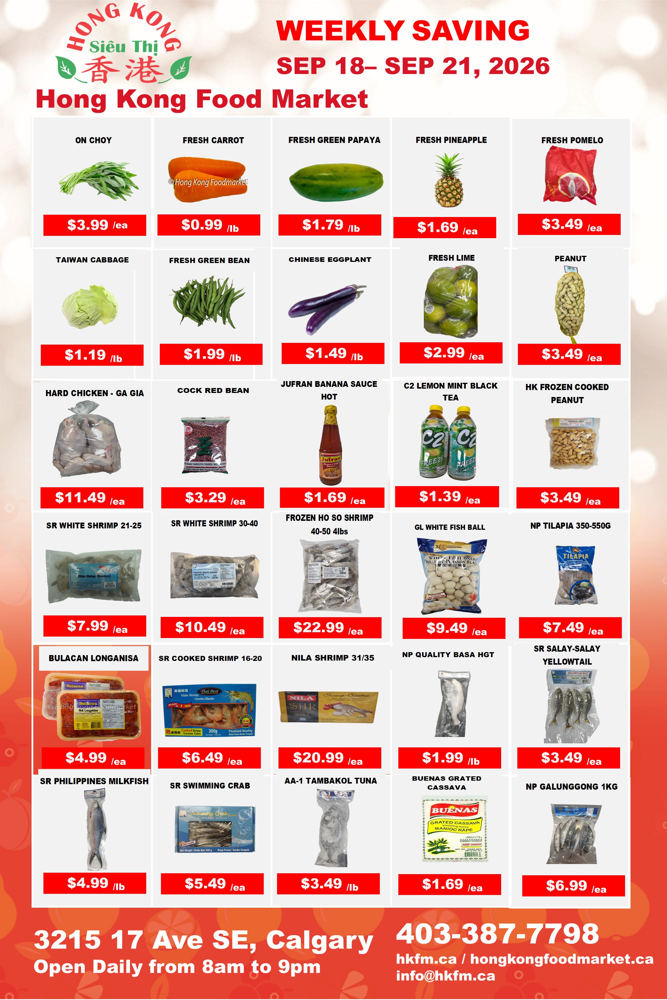 Hong Kong Food Market Flyer September 18 to 21