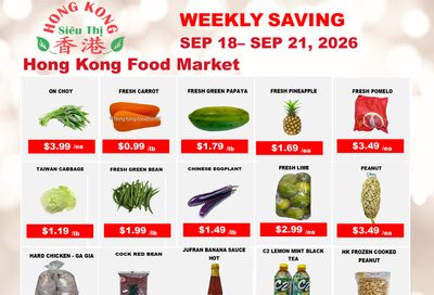 Hong Kong Food Market Flyer September 18 to 21