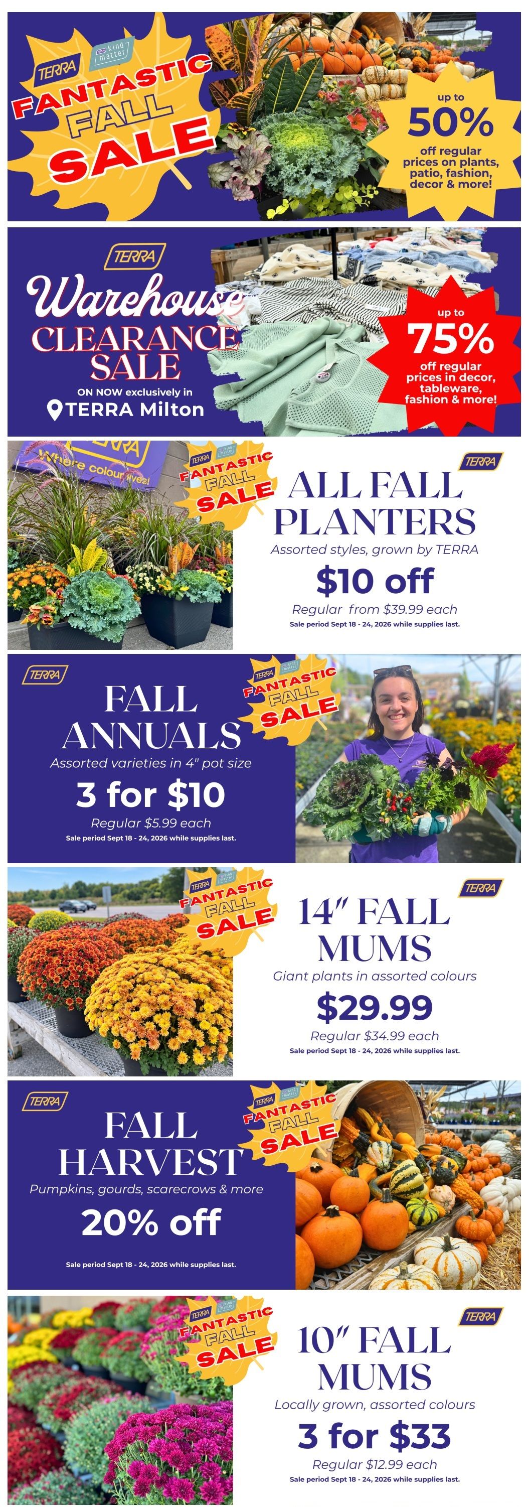 Terra Greenhouses Flyer September 18 to 24