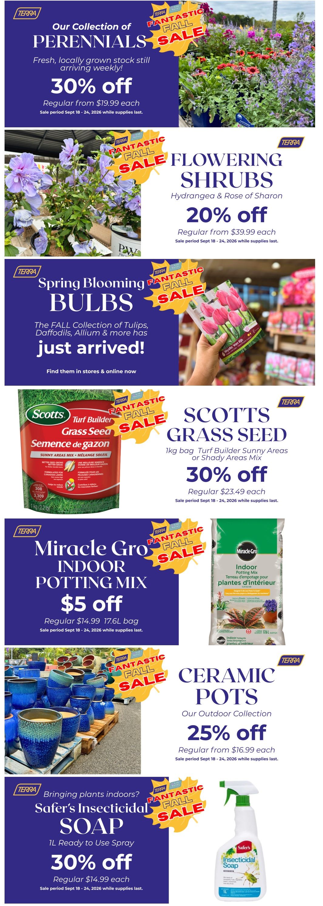 Terra Greenhouses Flyer September 18 to 24