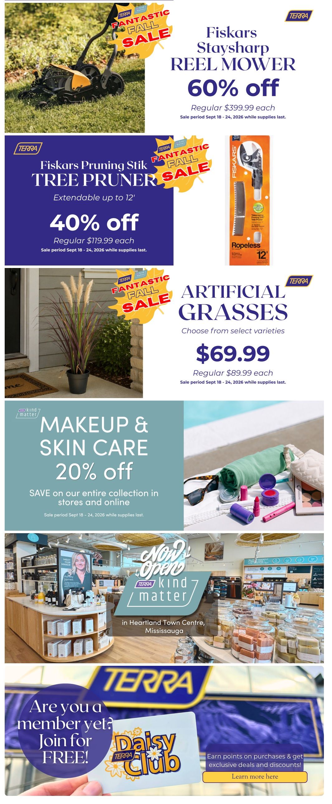Terra Greenhouses Flyer September 18 to 24