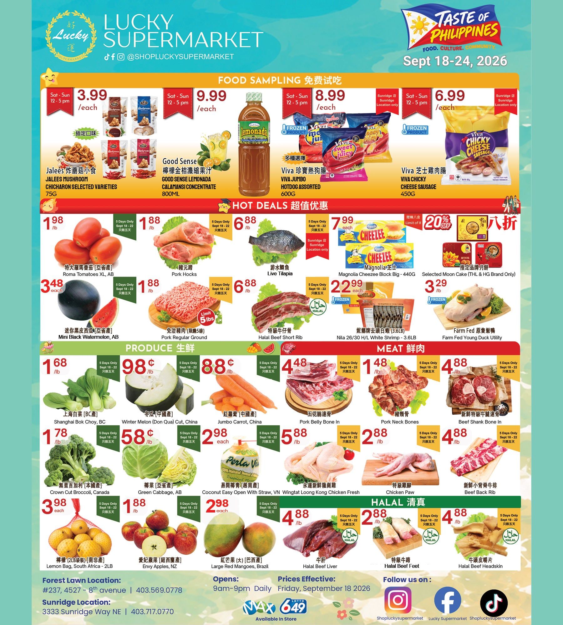 Lucky Supermarket (Calgary) Flyer September 18 to 24