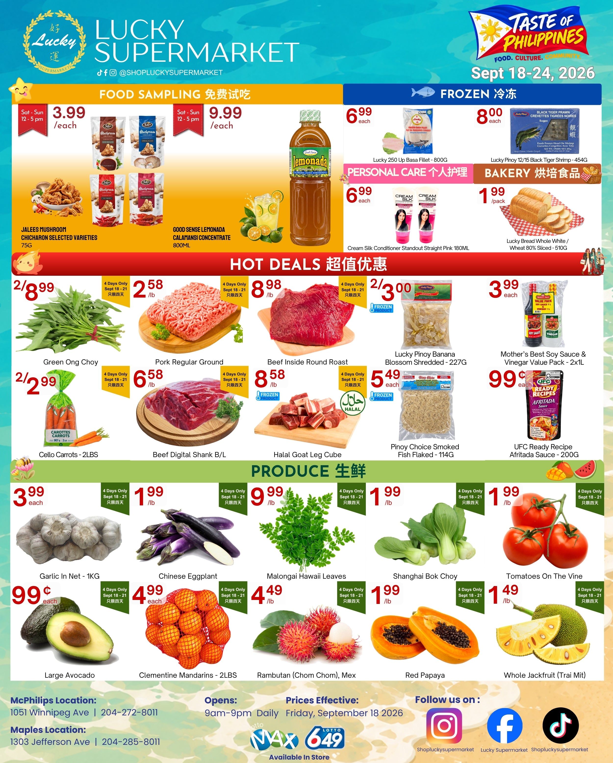Lucky Supermarket (Winnipeg) Flyer September 18 to 24