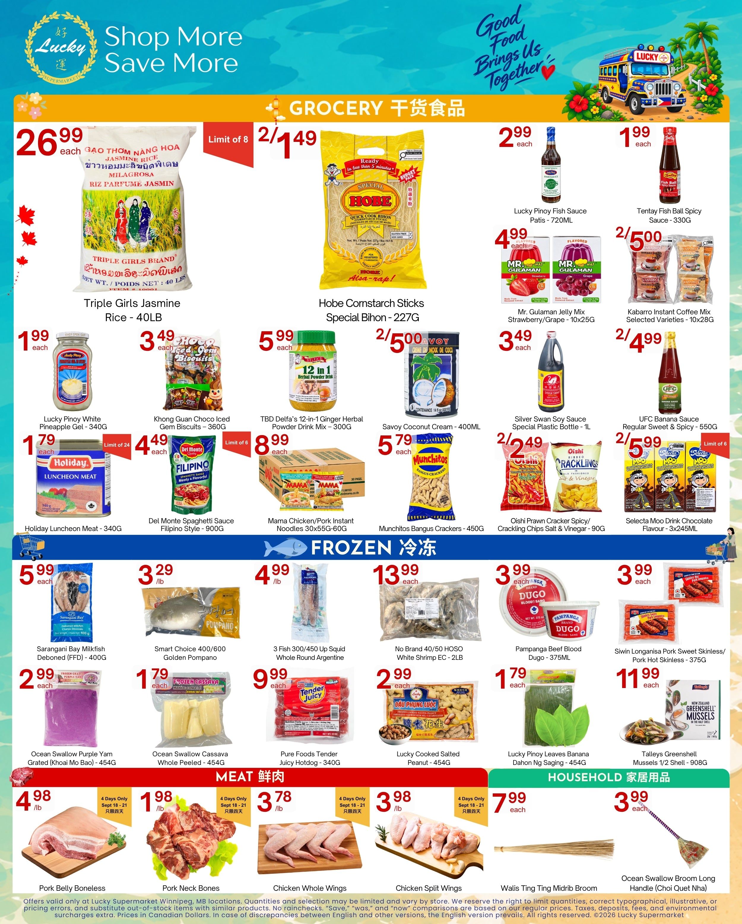 Lucky Supermarket (Winnipeg) Flyer September 18 to 24