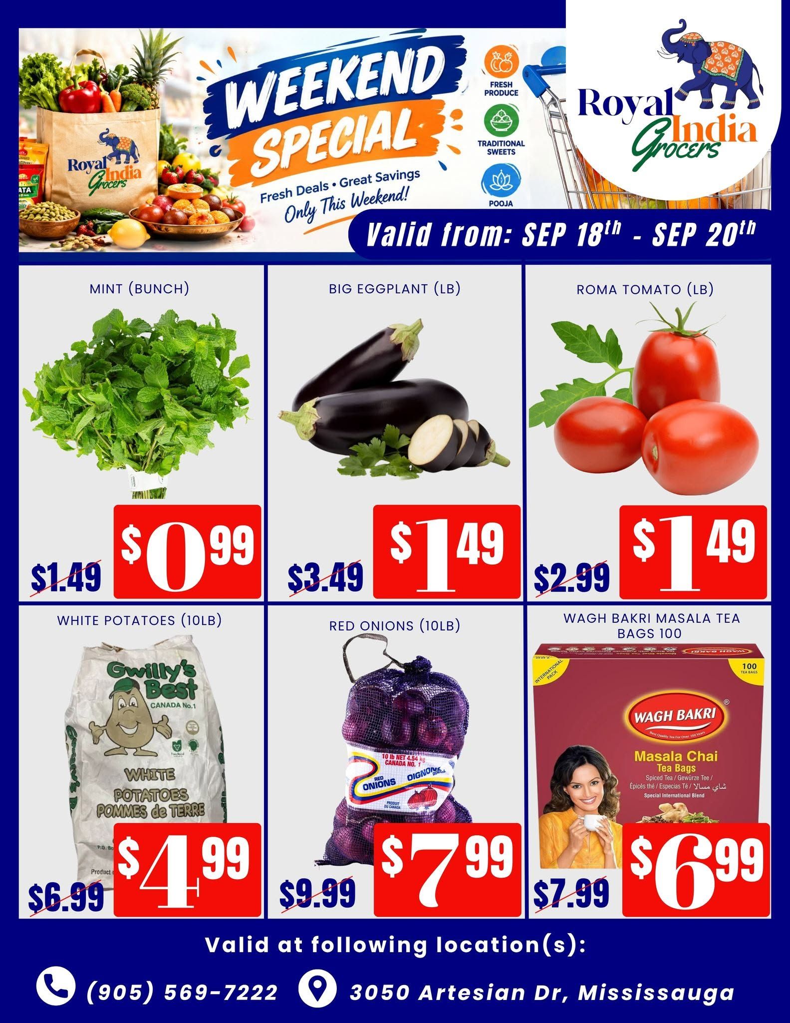 Royal India Grocers Flyer September 18 to 20