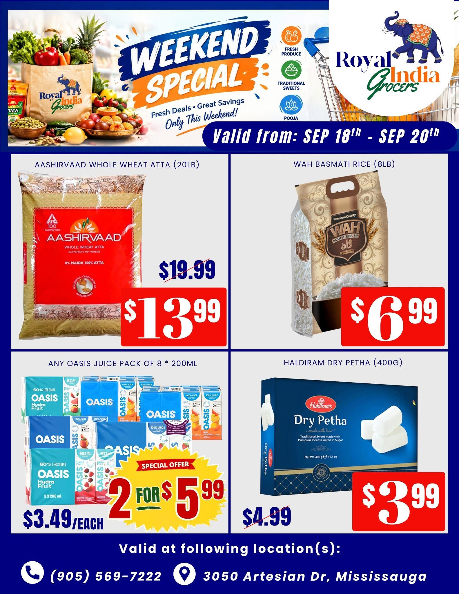 Royal India Grocers Flyer September 18 to 20