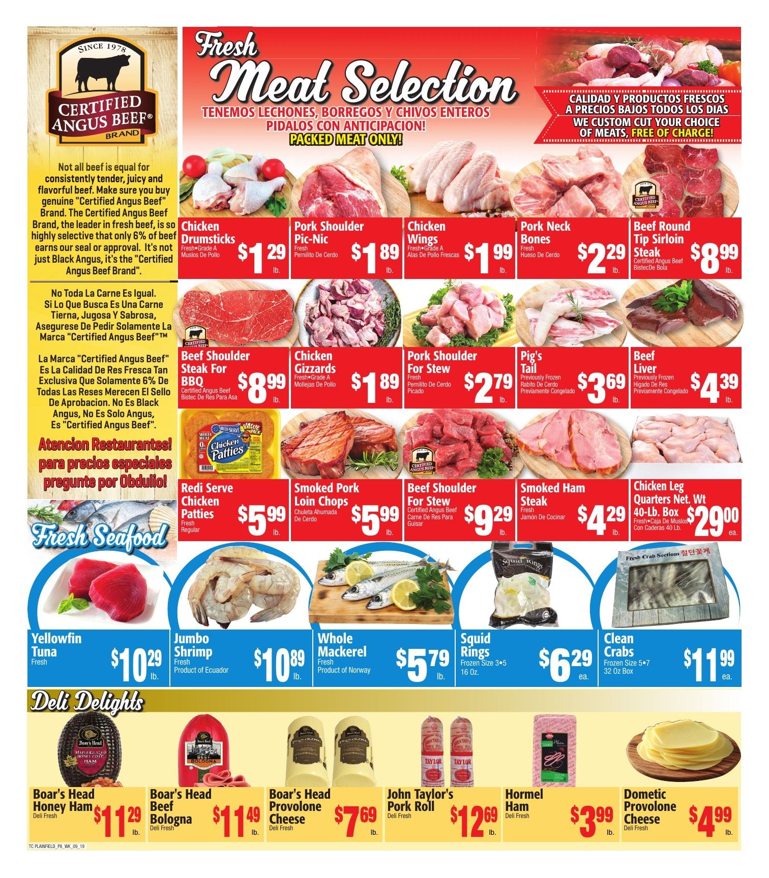 Twin City Supermarket (600 Park Avenue, Plainfield, NJ) Weekly Ad September 20 - 26, 2026