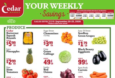 Cedar Market Weekly Ad September 20 - 25, 2026