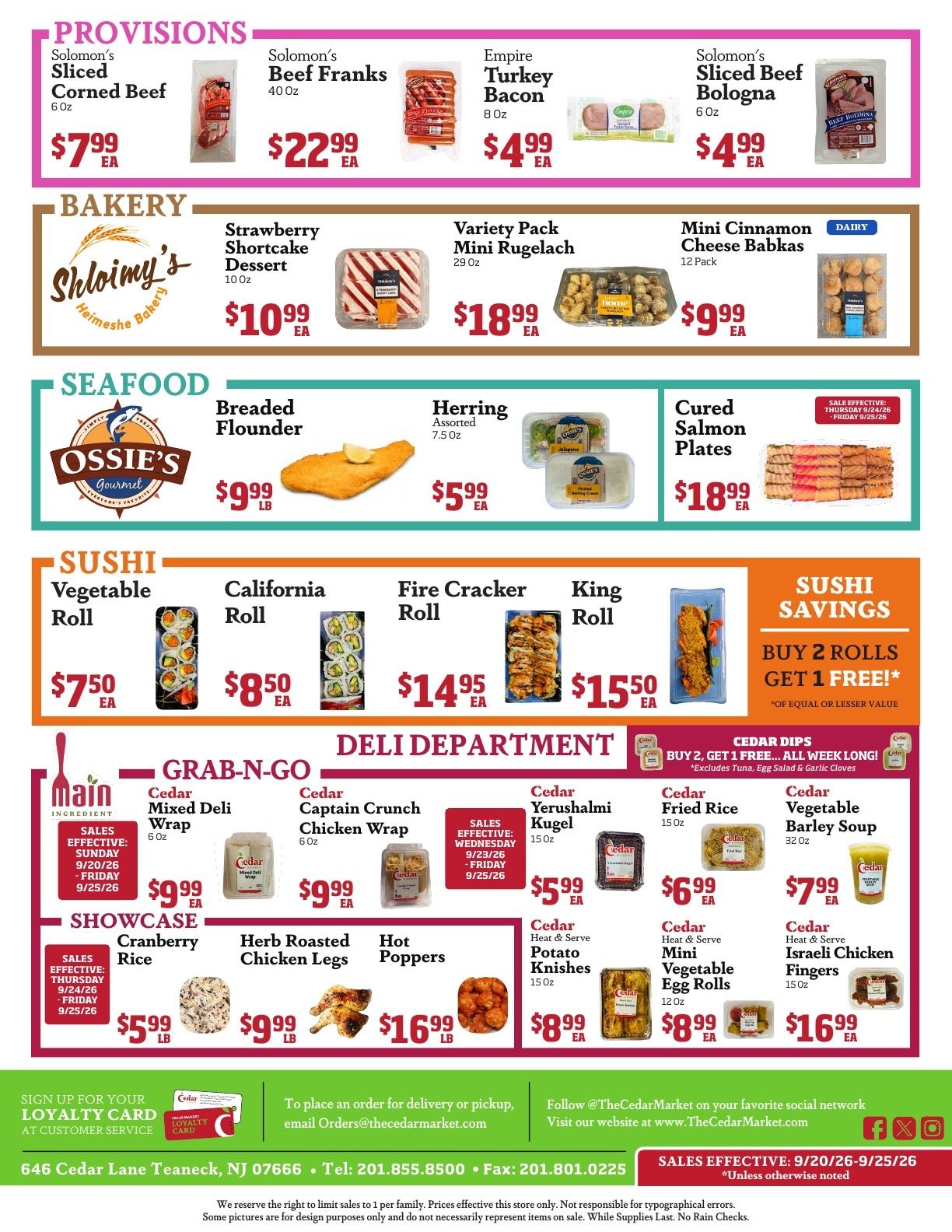Cedar Market Weekly Ad September 20 - 25, 2026