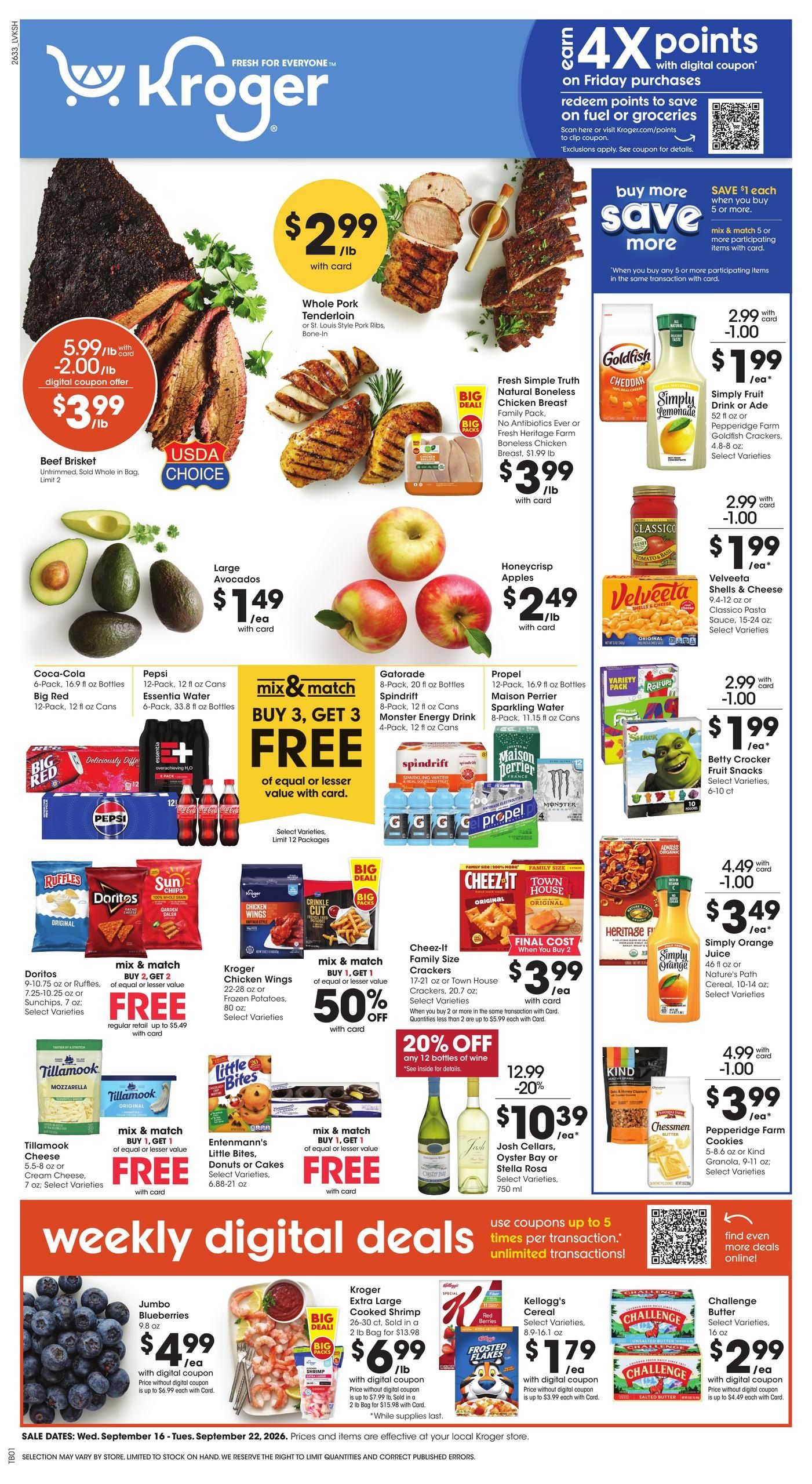 Kroger (Taylorsville Area, KY) Weekly Ad September 16 - 22, 2026