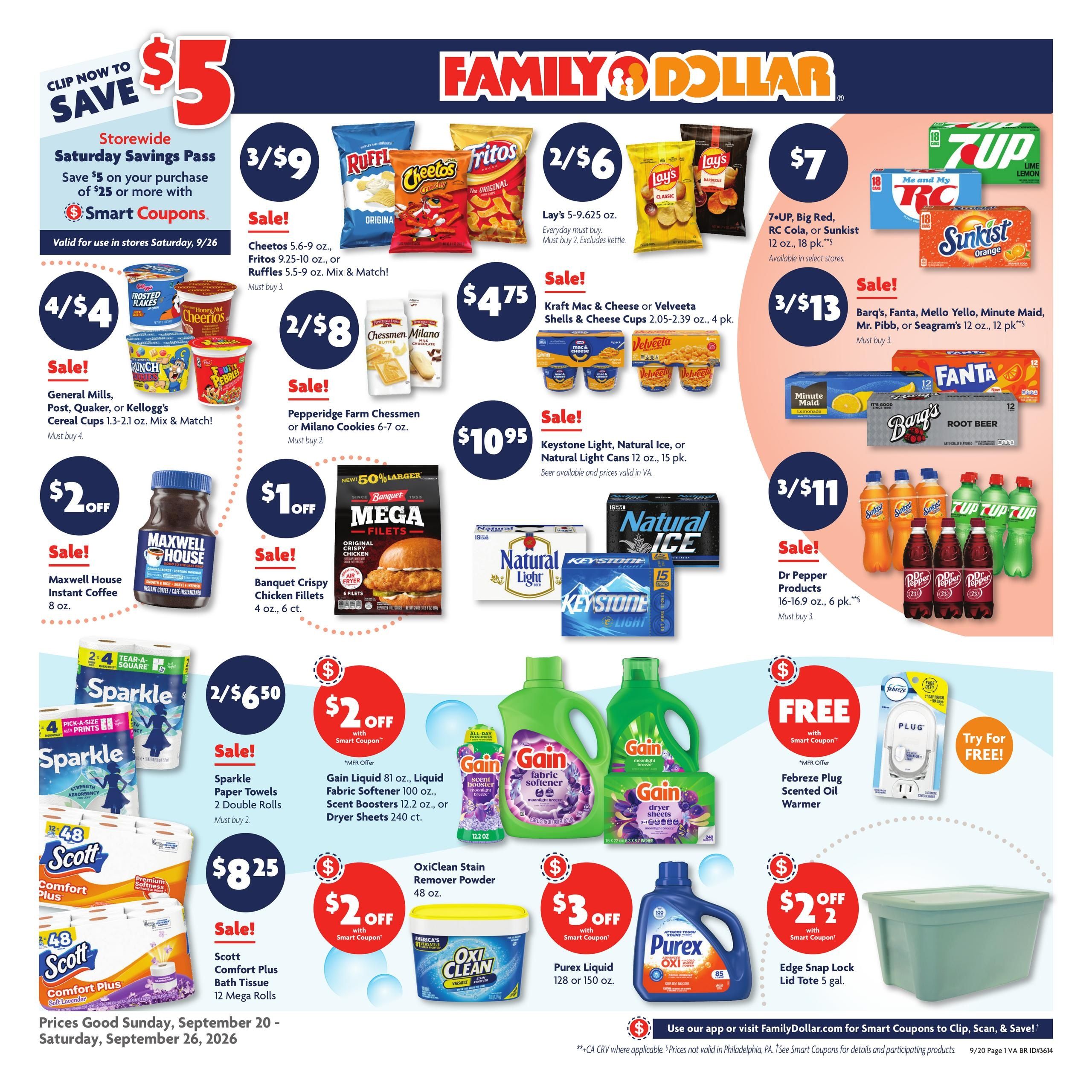 Family Dollar (Battery Park Area, VA) Weekly Ad September 20 - 26, 2026