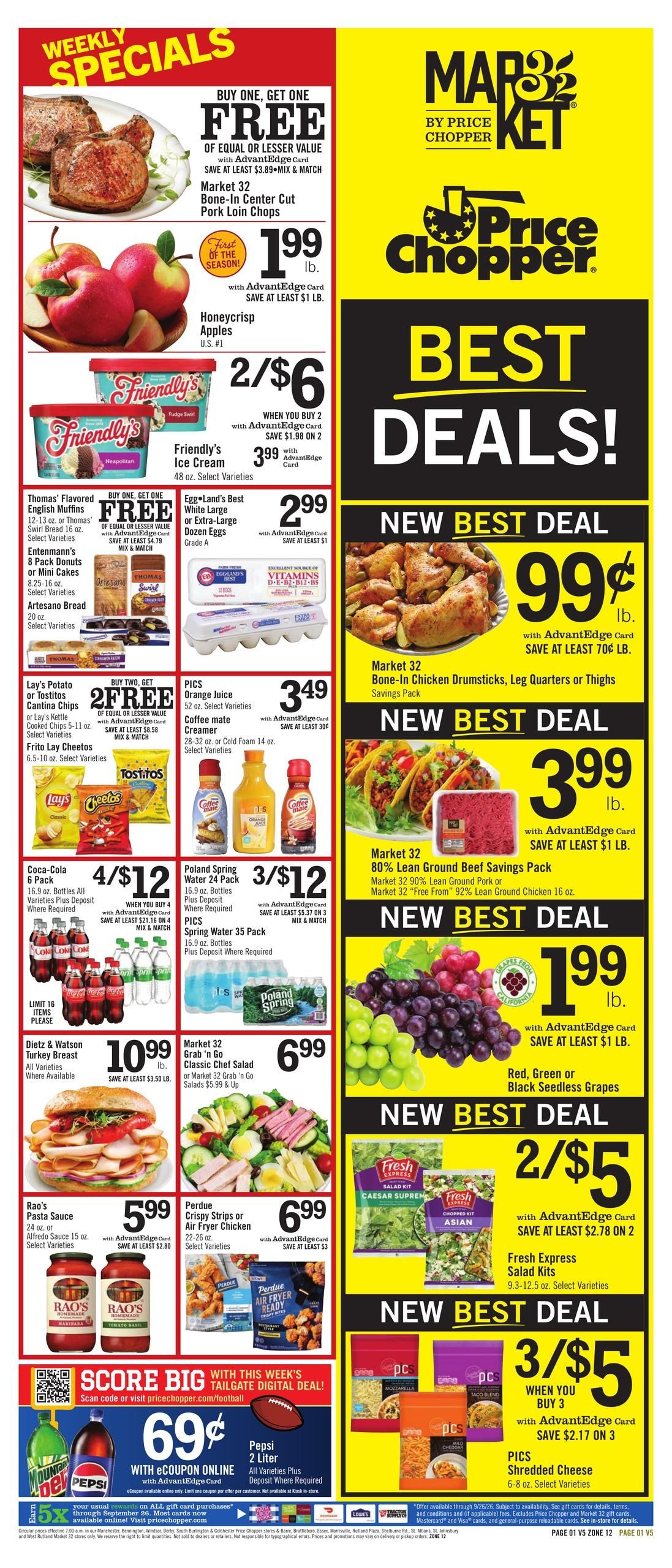 Price Chopper (Brattleboro-Saint Albans Area, VT) Weekly Ad September 20 - 26, 2026