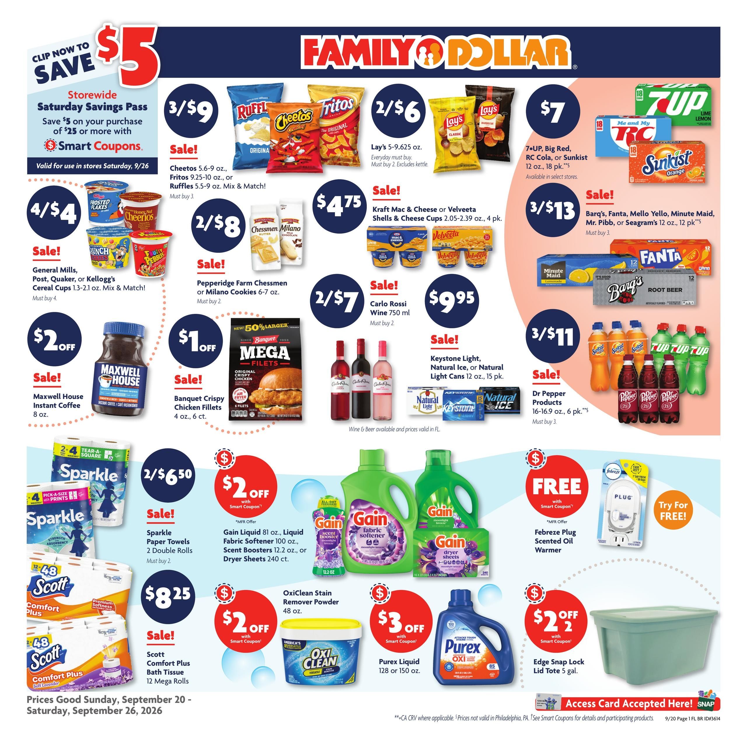 Family Dollar (Flomaton Area, AL) Weekly Ad September 20 - 26, 2026