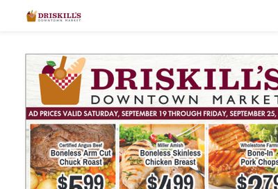 Driskill's Foods Weekly Ad September 20 - 26, 2026