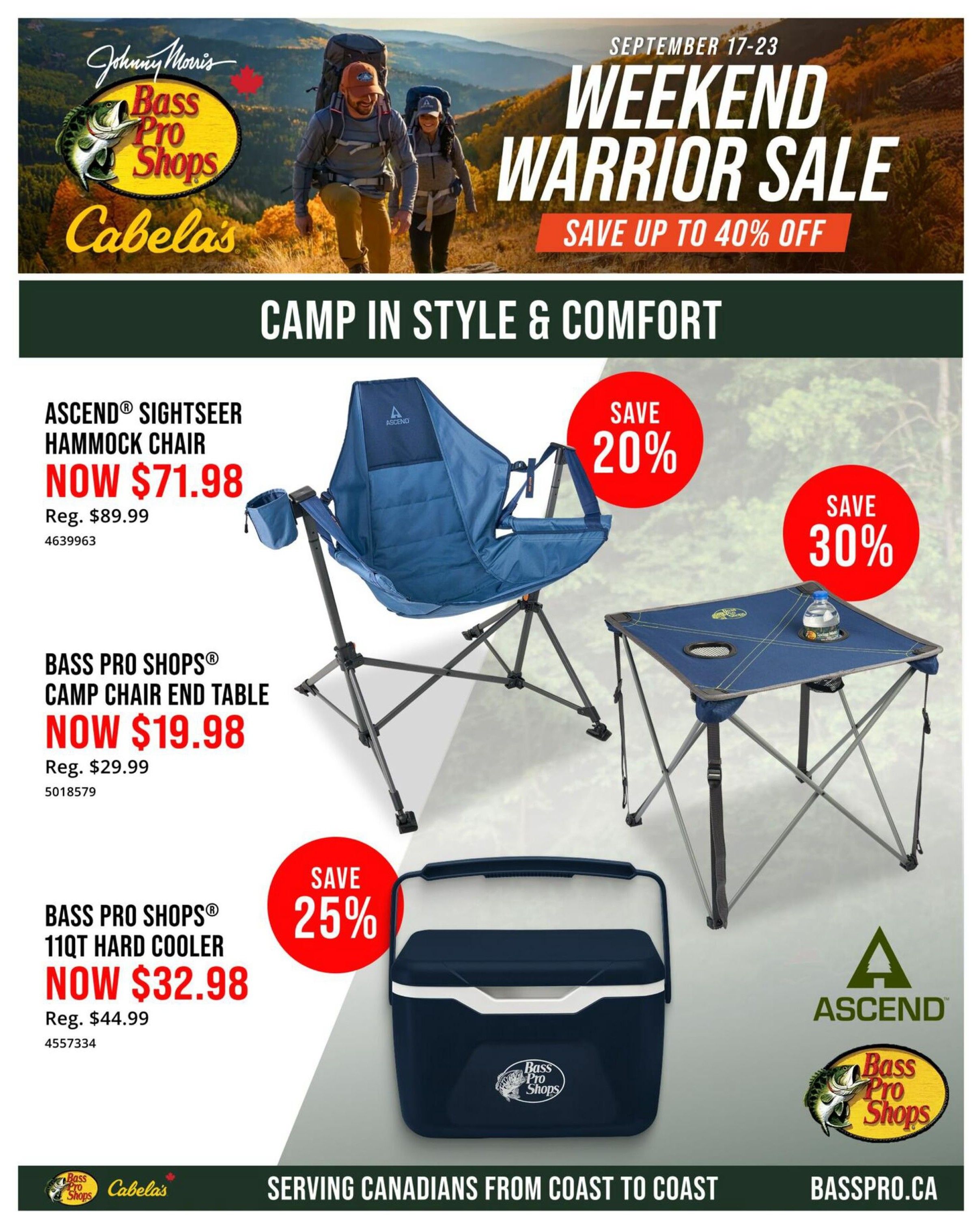 Bass Pro Shops Flyer September 17 to 23