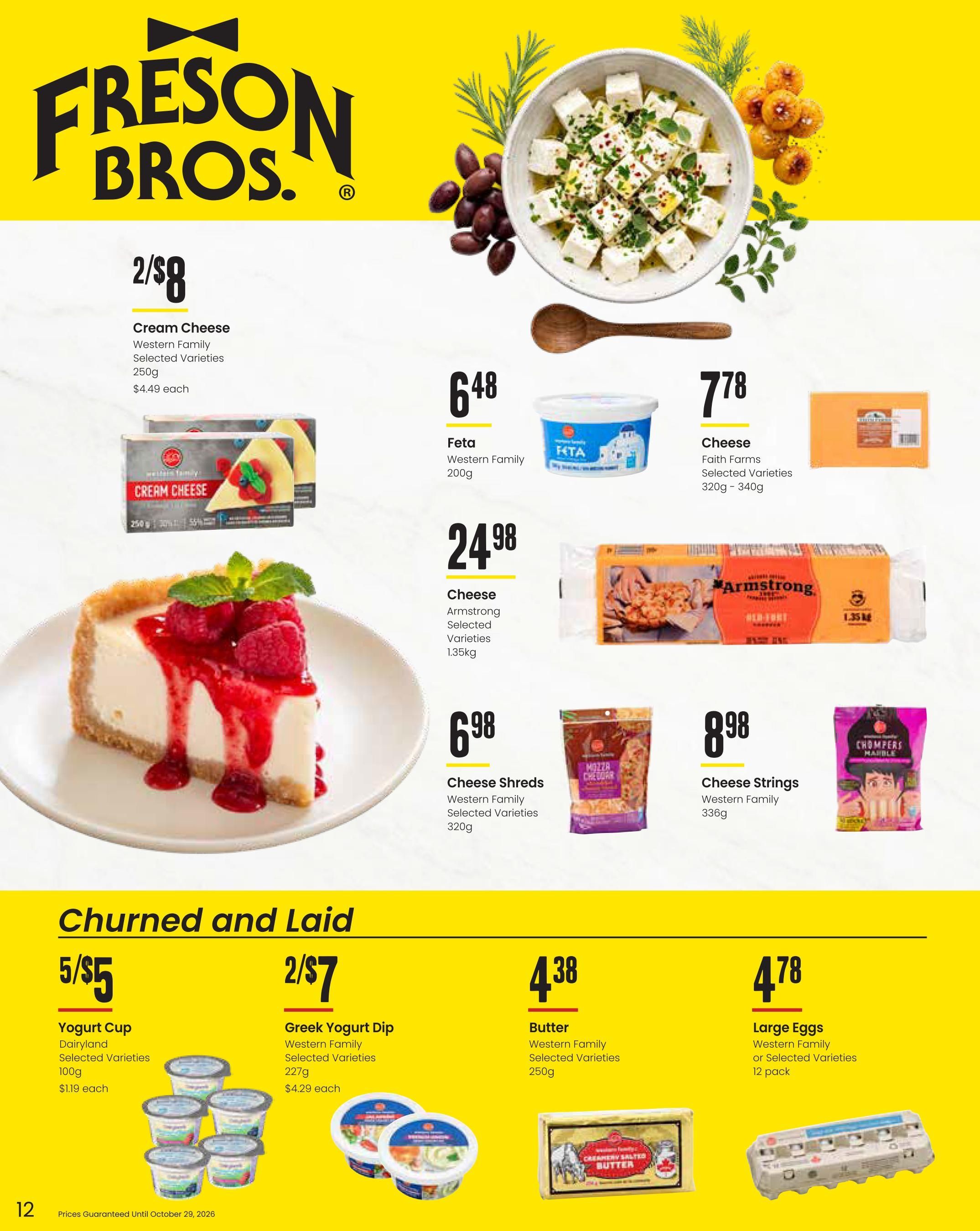 Freson Bros. Family Essentials Monthly Flyer September 25 to October 29