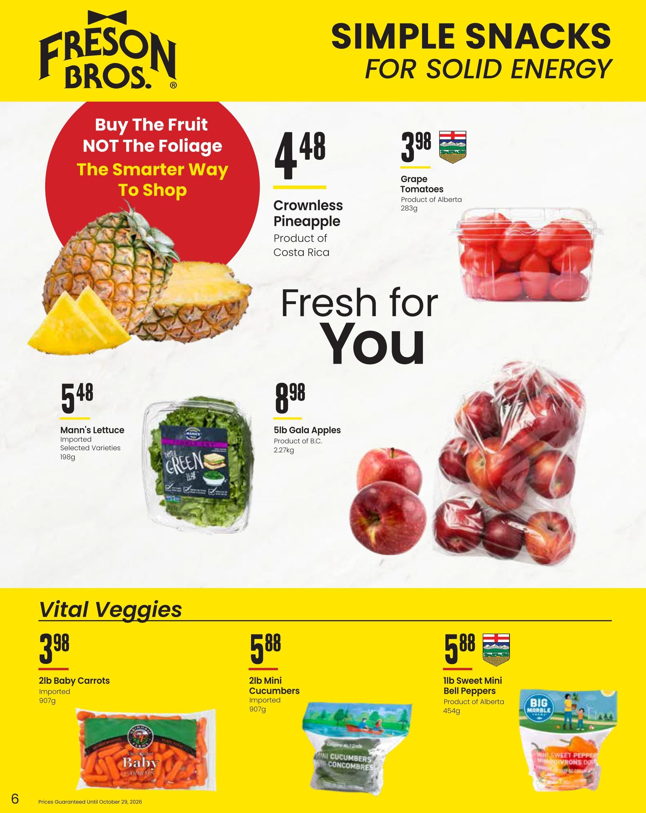 Freson Bros. Family Essentials Monthly Flyer September 25 to October 29
