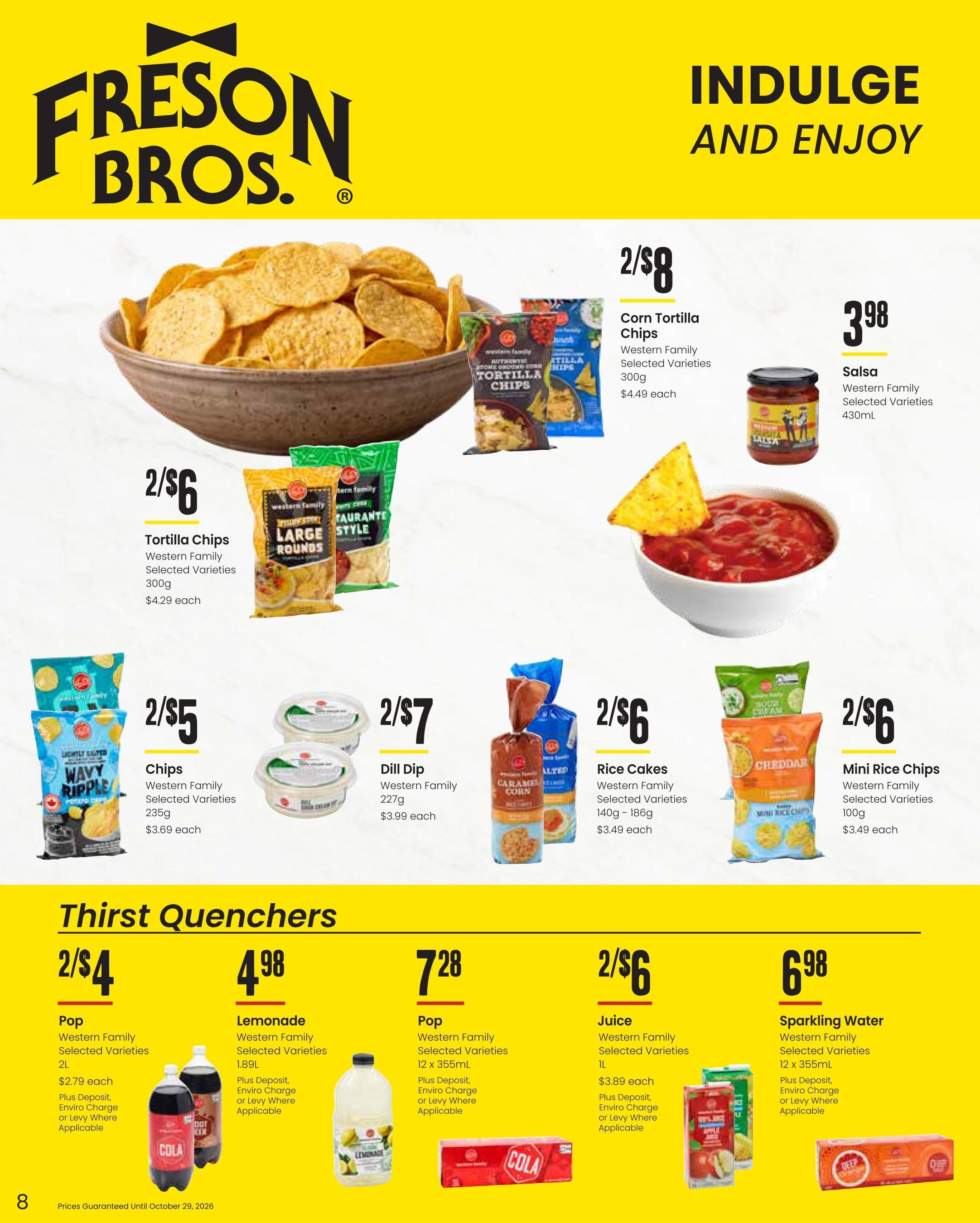 Freson Bros. Family Essentials Monthly Flyer September 25 to October 29