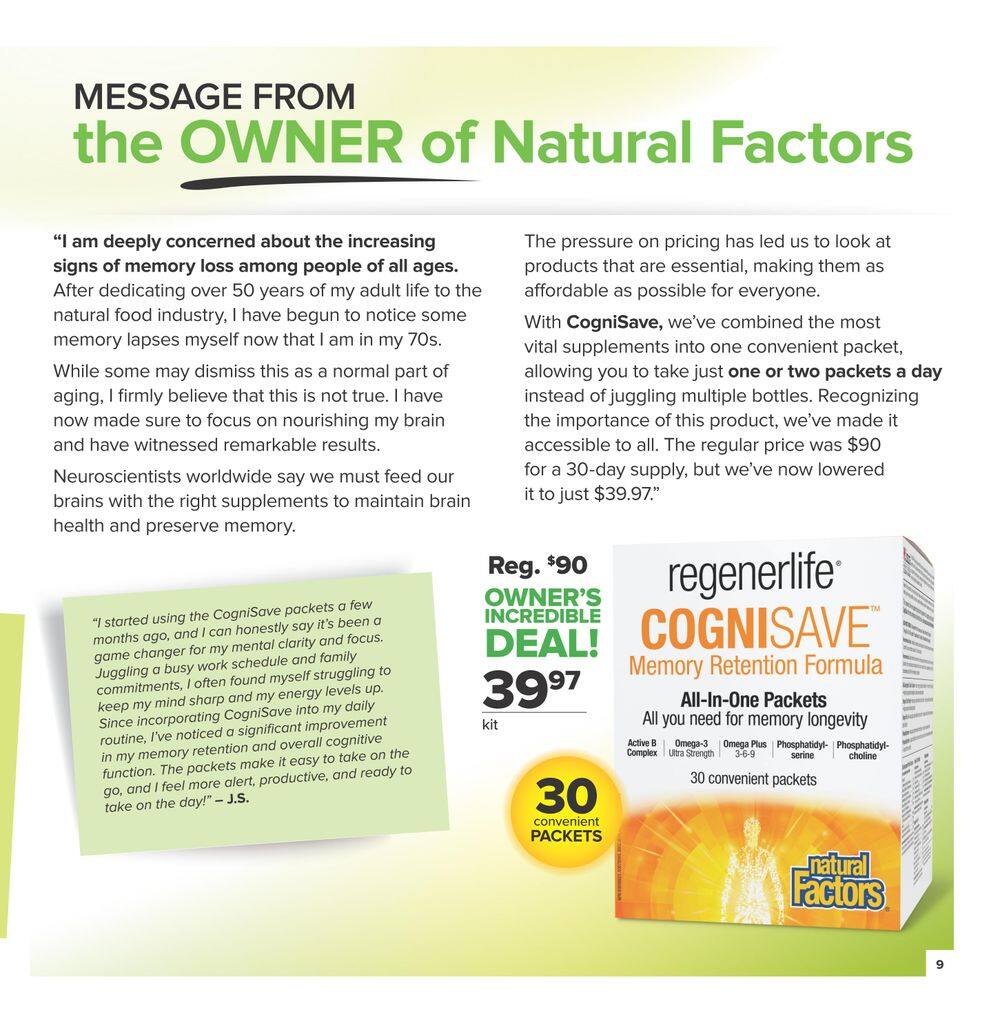 TNS Health Food Flyer September 14 to October 18