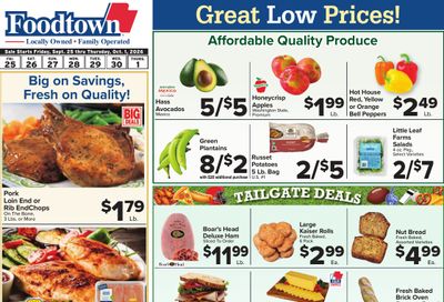 Foodtown Weekly Ad September 25 - October 1, 2026
