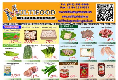 MultiFood Supermarket Flyer September 18 to 24