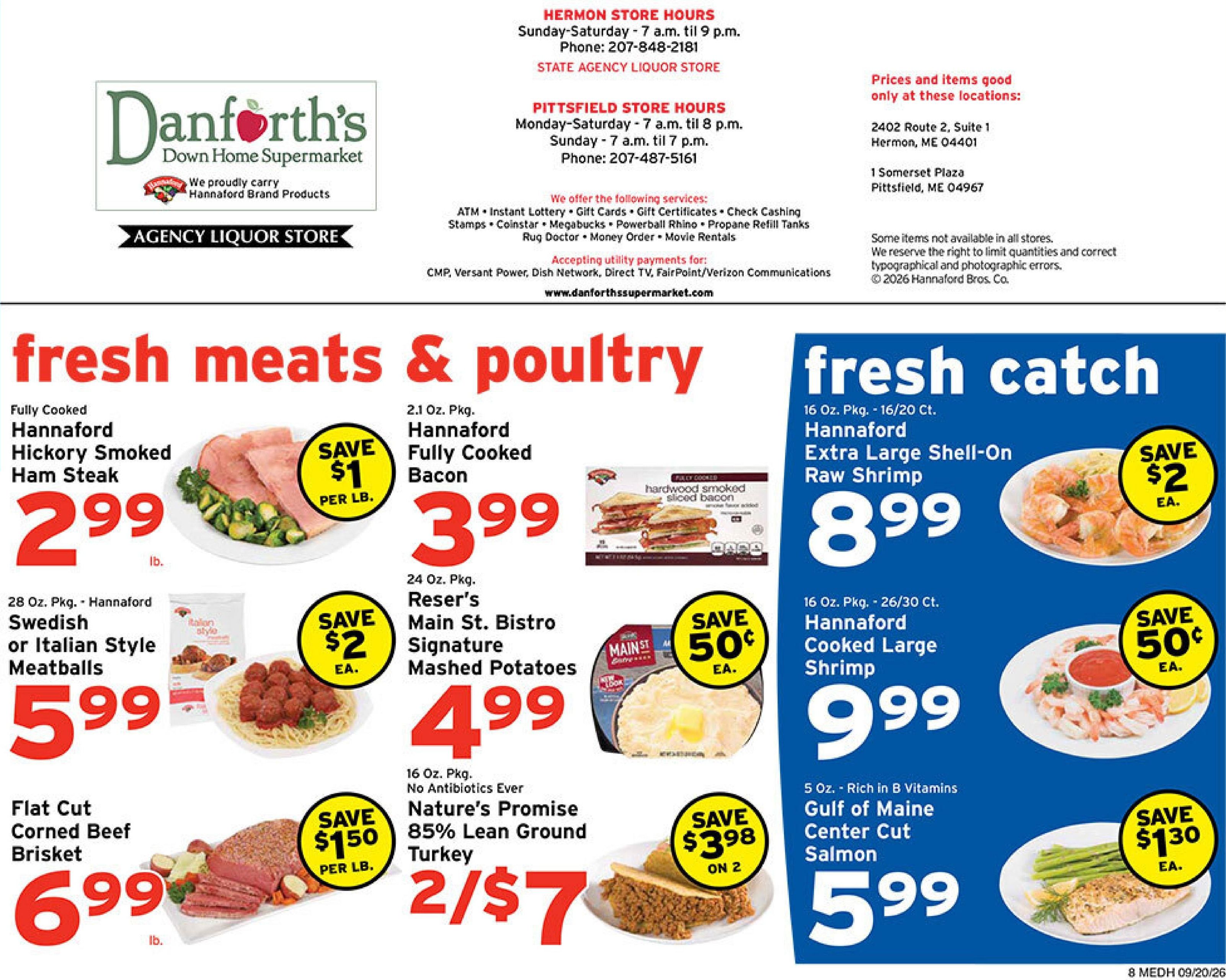Danforth's Supermarket Weekly Ad September 20 - 26, 2026